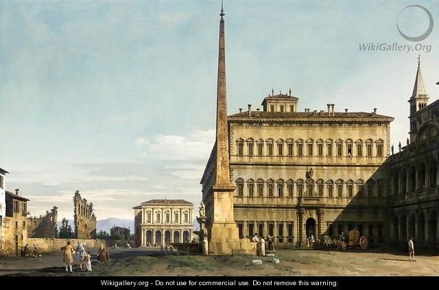 Rome, View of the Piazza di San Giovanni in Laterano - Bernardo Bellotto (Canaletto)