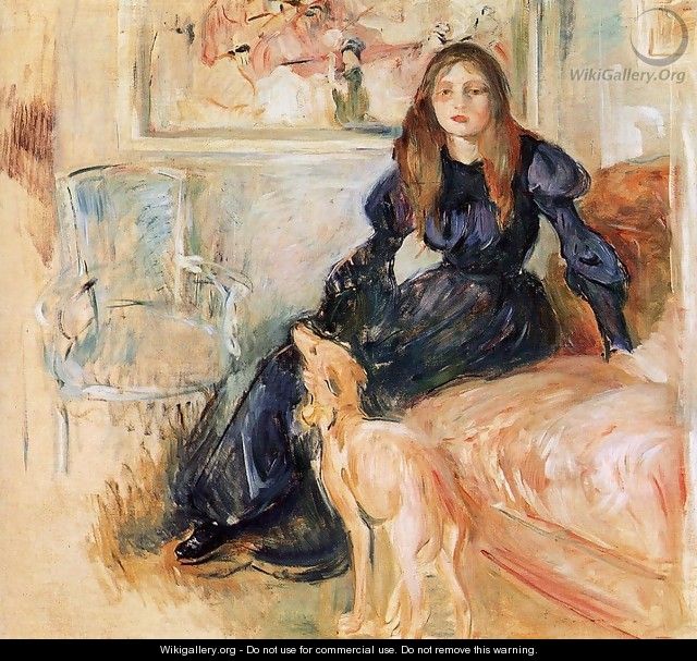 Julie Manet and Her Greyhound, Laertes - Berthe Morisot