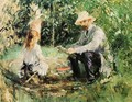 Eugene Manet and His Daughter in the Garden - Berthe Morisot