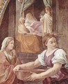 Frescoes in the Palazzo Quirinale, Cappella dell'Annunciata, entrance wall, scene, Maria birth, Detail 1 - Guido Reni