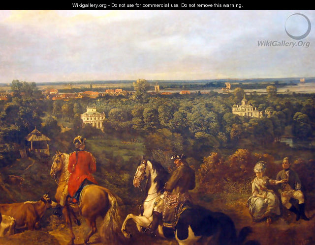 view on Lazienki in Warsaw - Bernardo Bellotto (Canaletto)