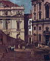 View from Vienna, square in front of the university, from southeast of view, with the large auditorium of th - Bernardo Bellotto (Canaletto)