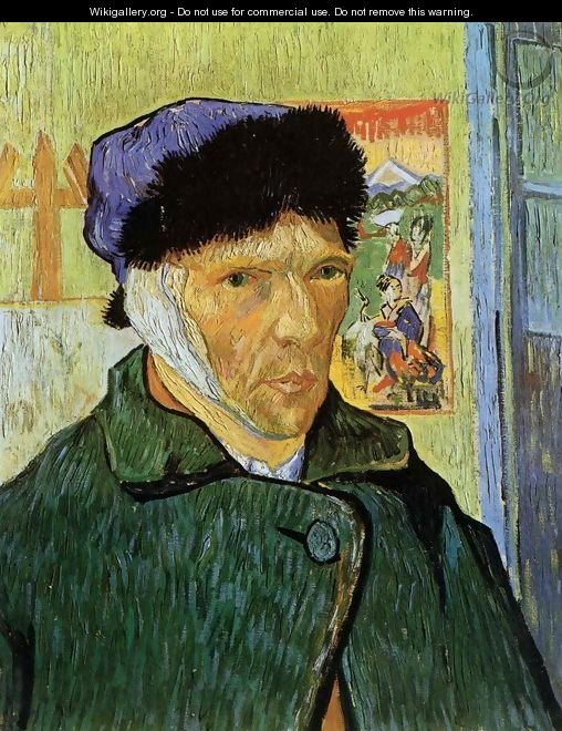 Self Portrait with Badaged Ear - Vincent Van Gogh