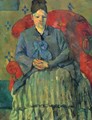 Portrait of Mme Cézanne in red sofa - Paul Cezanne