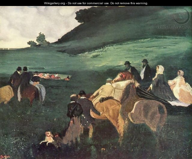 Rider in a landscape - Edgar Degas