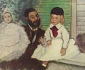 Portrait of Grafen Lepic and Töchter - Edgar Degas