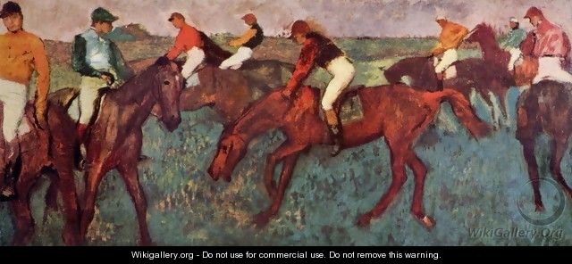 Jockeys training - Edgar Degas