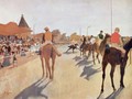 Jockeys before the tribune - Edgar Degas