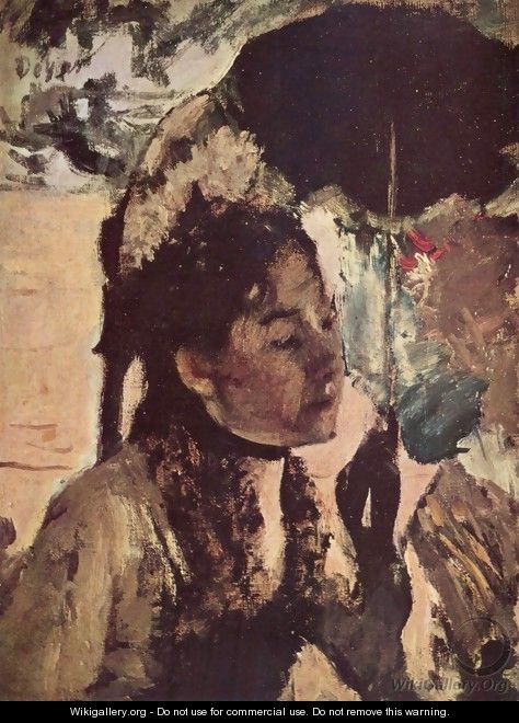 In the Tuileries woman with a parasol - Edgar Degas