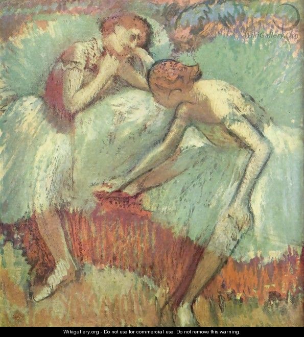 Dancers in green 2 - Edgar Degas