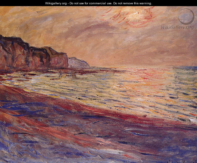 La plage Pourville soleil couchant 1882 - Claude Oscar Monet