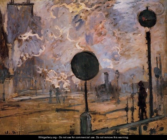 Exterior of Saint-Lazare Station, The Signal - Claude Oscar Monet