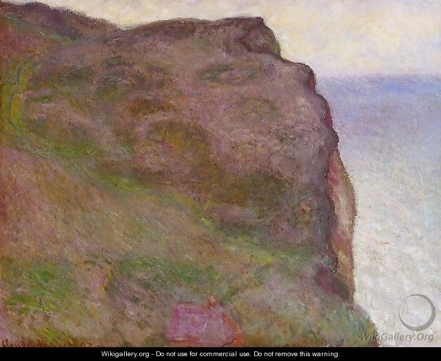 Cliff at Petit Ailly in Grey Weather - Claude Oscar Monet