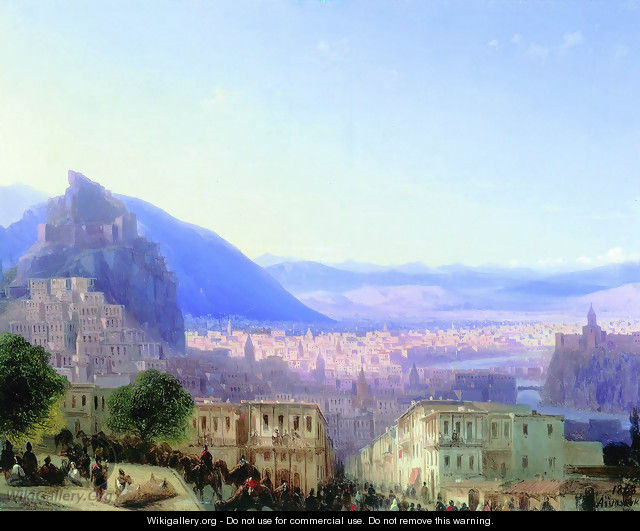 View of Tiflis (Tbilisi) in 1868 - Ivan Konstantinovich Aivazovsky