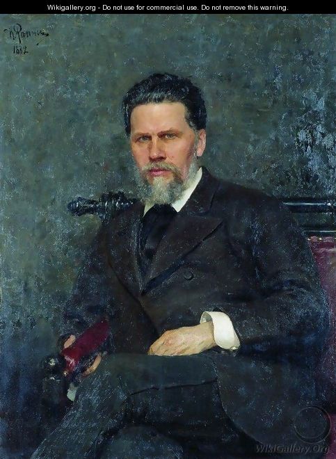 Portrait of painter Ivan Nikolayevich Kramskoi - Ivan Nikolaevich Kramskoy