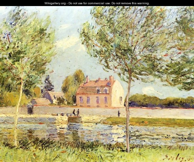 Houses on the bank of Loing - Alfred Sisley