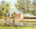 Houses on the bank of Loing - Alfred Sisley