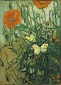 Coquelicots et papillons 1890 - Vincent Van Gogh