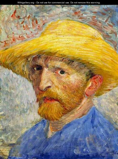 Autoportrait au chapeau de paille 2 1887 - Vincent Van Gogh