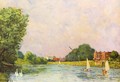 Themse with Hampton Court - Alfred Sisley