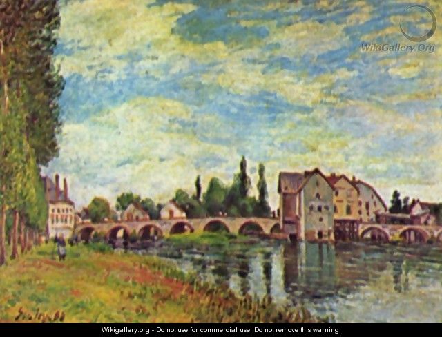 Pont et Moulin de Moret en été - Alfred Sisley