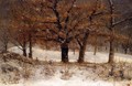 Landscape with snow - Gustave Courbet