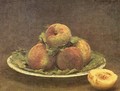 Still life with apricots - Ignace Henri Jean Fantin-Latour