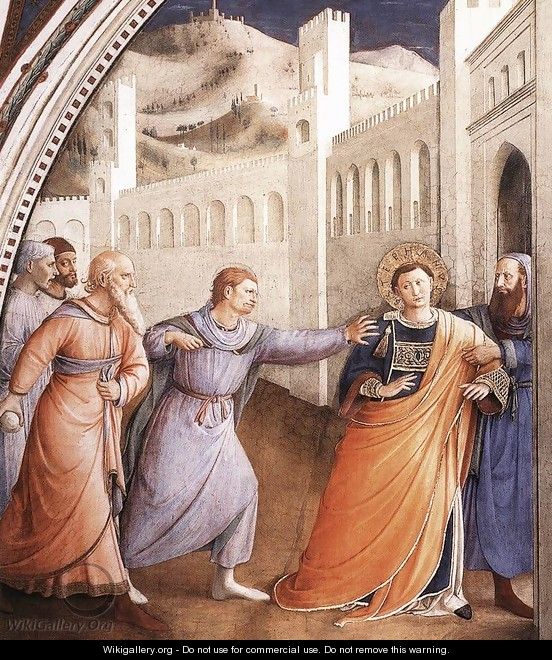 St Stephen Being Led to his Martyrdom - Giotto Di Bondone