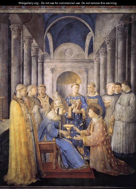 St Peter Consacrates St Lawrence as Deacon - Giotto Di Bondone
