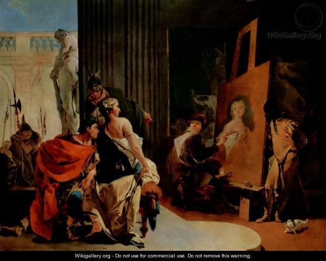 Alexander the Great and Campaspe in the studio of Apelles - Giovanni Battista Tiepolo