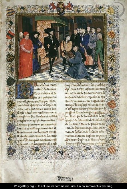 First page of the Chroniques de Hainaut - Rogier van der Weyden