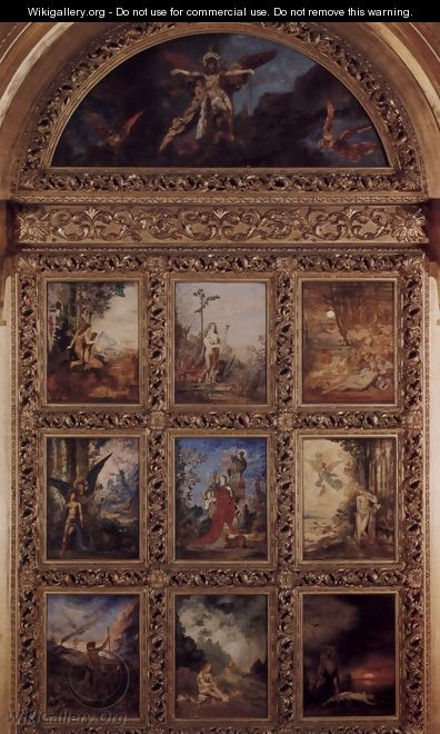 The history of humanity, 9 boards - Gustave Moreau
