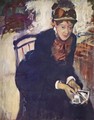 Portrait of Miss Cassatt, holding the cards - Mary Cassatt