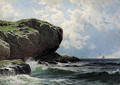 Rocky Head with Sailboats in Distance - Alfred Thompson Bricher