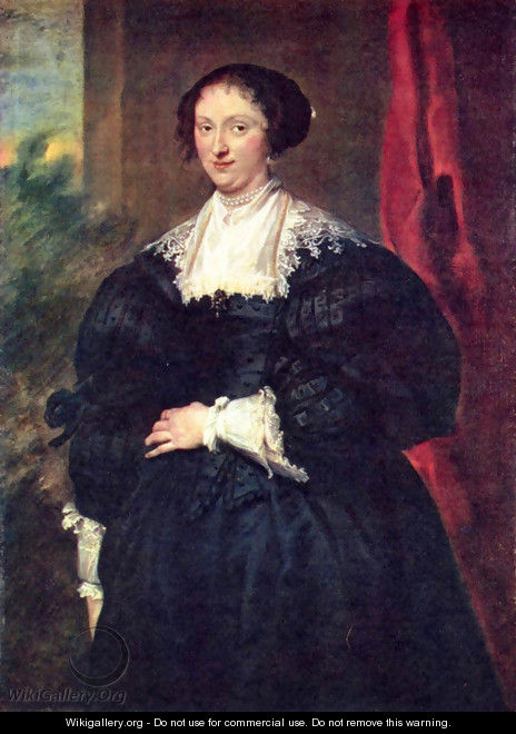 Portrait of a black dressed lady - Sir Anthony Van Dyck