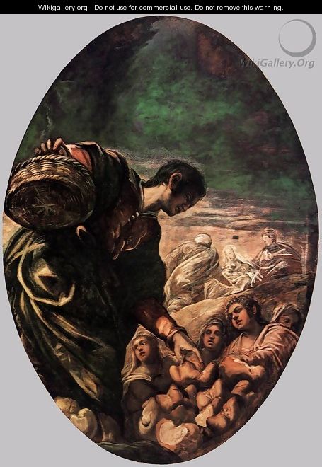 Elisha Multiplies the Bread - Jacopo Tintoretto (Robusti)