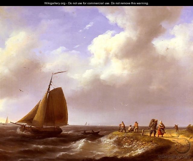 A Fresh Breeze off the Dutch Coast - Hermanus Jr. Koekkoek