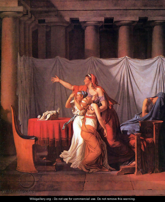 The Lictors Bring to Brutus the Bodies of His Sons (detail) - Jacques Louis David
