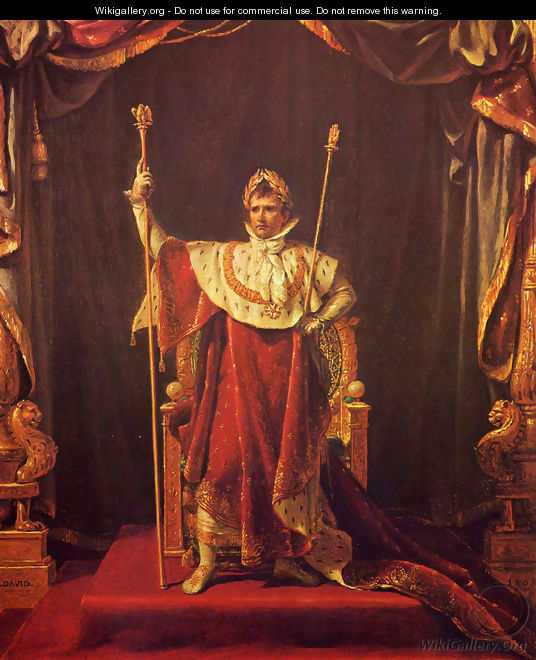 Portrait of Napoleon in imperial garb - Jacques Louis David
