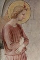 Preaching with St. Dominic; detail Annunciation angel - Angelico Fra