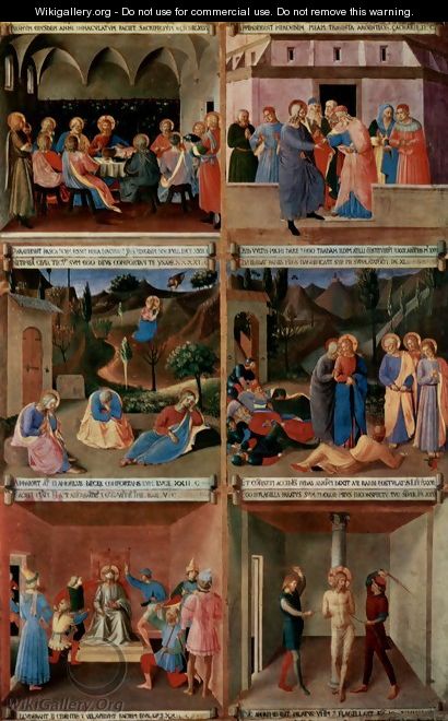 Paintings for the Armadio degli Argenti (detail lower center - Angelico Fra