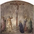 Crucifixion with Lanzen Bite of the captain Longinus - Angelico Fra