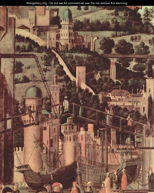 Meeting of the Betrothed Couple and the Departure of the Pilgrims (detail 2) - Vittore Carpaccio