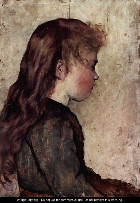 Portrait of a peasant girl in profile - Giovanni Fattori