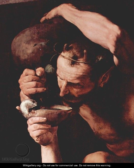 The trunkene Silenus, Detail - Jusepe de Ribera