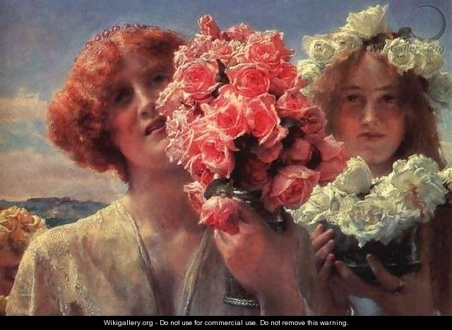 Young Girls with Roses - Sir Lawrence Alma-Tadema