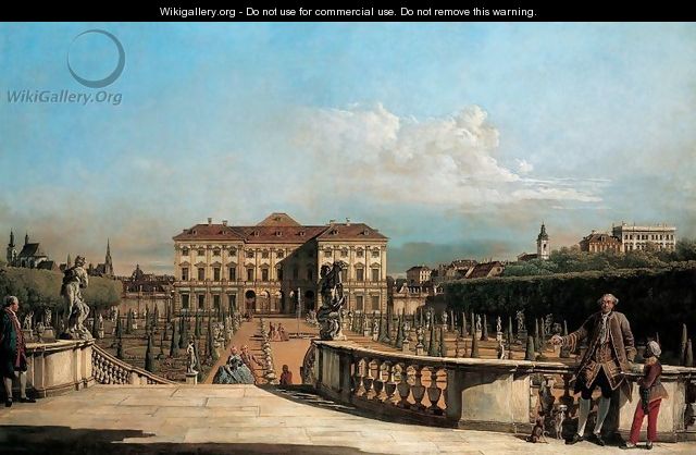 The Liechtenstein Garden Palace, garden - (Giovanni Antonio Canal) Canaletto
