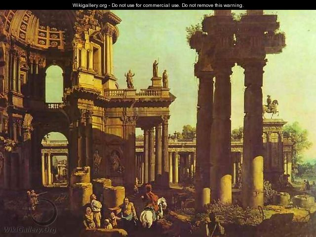 Ruins of a Temple - (Giovanni Antonio Canal) Canaletto