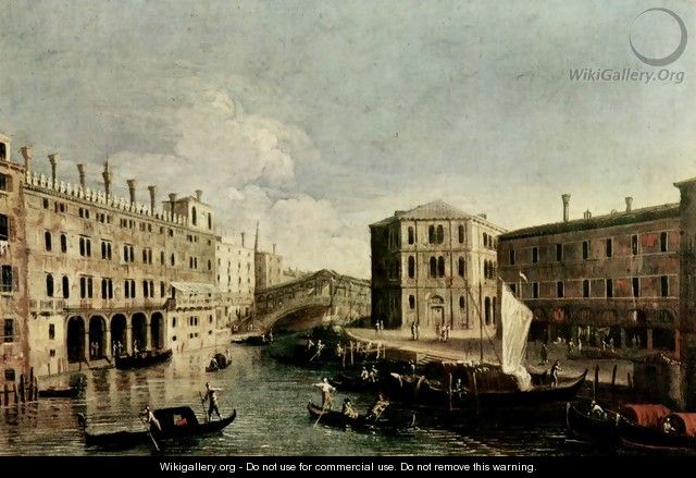 Il Canale Grande a Rialto - (Giovanni Antonio Canal) Canaletto
