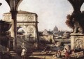 Capriccio Romano, Titus arch - (Giovanni Antonio Canal) Canaletto